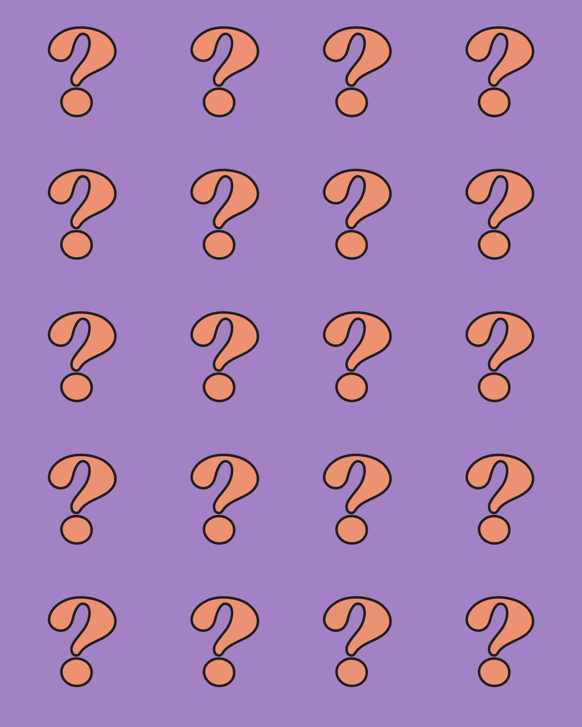 question marks on a purple background waxhouse